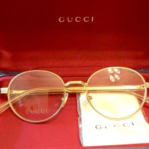 Gucci Glasses, Gold Wite GG01980